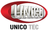 UNICO TEC logo with red oval background.