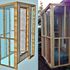 Birdie Buddy's back door aviary design drawing and the client built results.