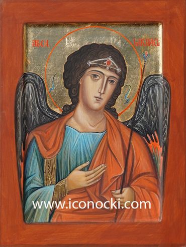 Archangel Michael.  Egg Tempera, 24K Gold, Board. 10 x 14 inches.  Available for Purchase