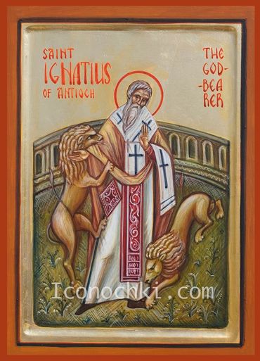 Saint Igantius of Antioch. Egg Tempera. 24K Gold. 9 x 13 inches