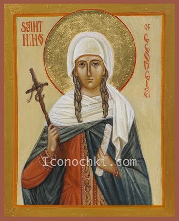Saint Nino of Georgia. Egg Tempera. 7 1/2 x 9 1/2 inches.