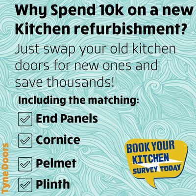 sign about swapping your old doors can save you thousands