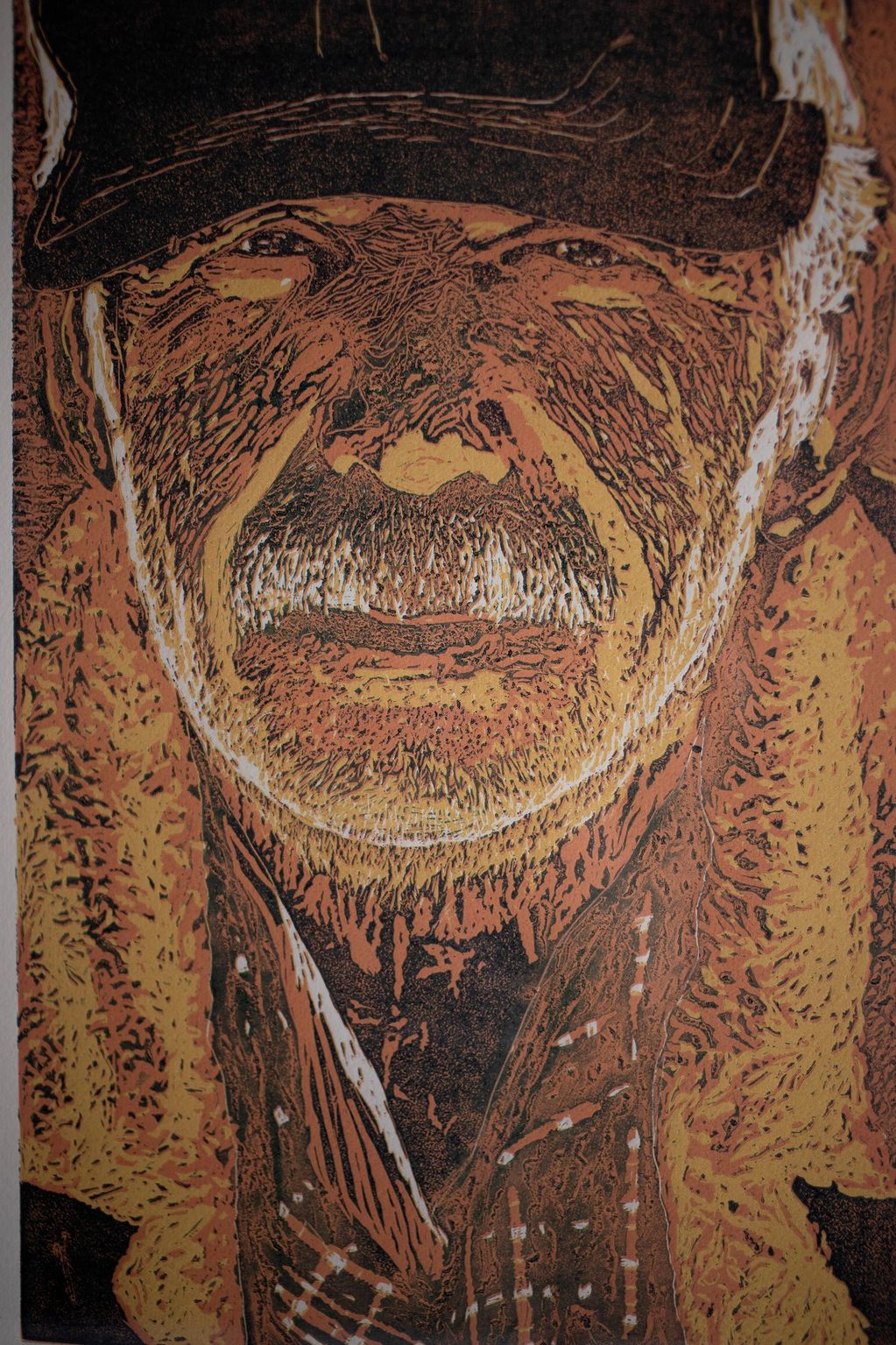 Campesino Rafael, Linograbado, 20x30cm 