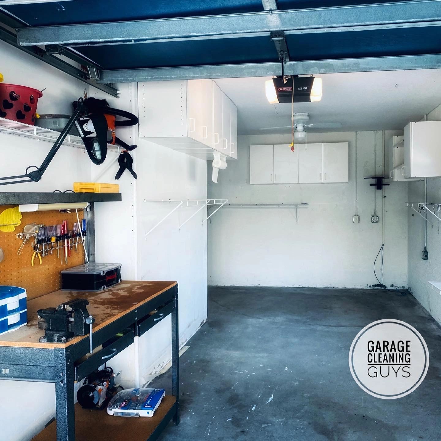 Removed all junk and decluttered garage