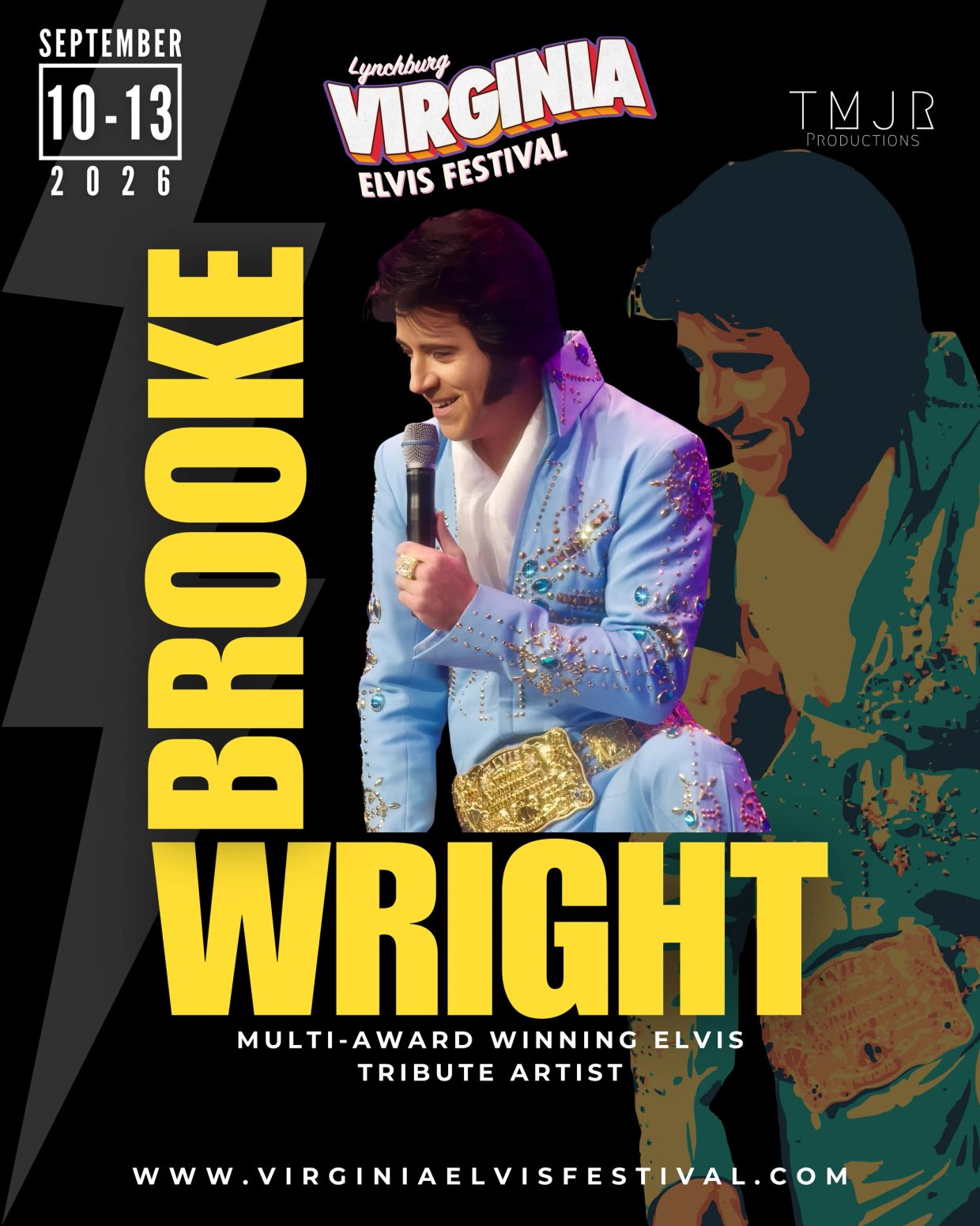 Elvis tribute by Brooke Wright at Lynchburg Virginia Elvis Festival 2026.