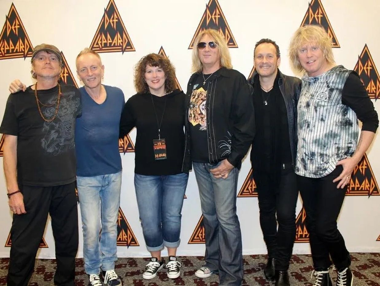 Michelle Percival with Def Leppard