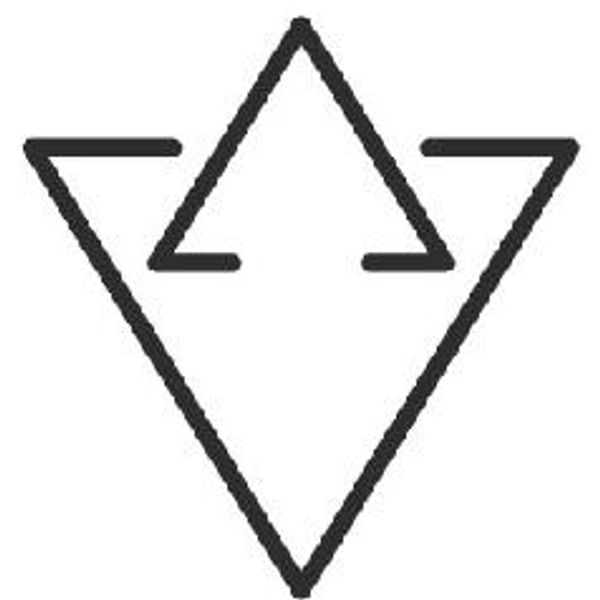 An abstract geometric design with overlapping triangles.