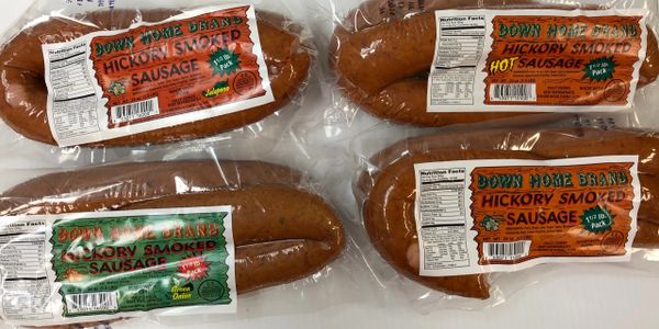 Down Home Hickory Smoked Pork Sausage - Hot 1.5 LB