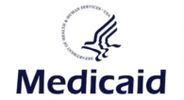 Medicaid logo with Department of Health & Human Services emblem.