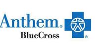 Anthem Blue Cross logo with blue text and a blue cross symbol.