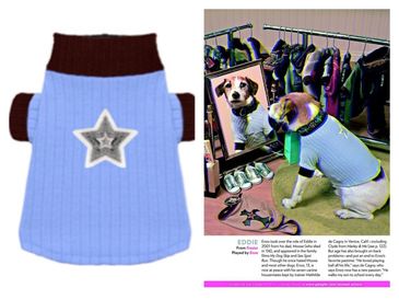 Lightweight blue dog sweater by the famous Hip Doggie USA.