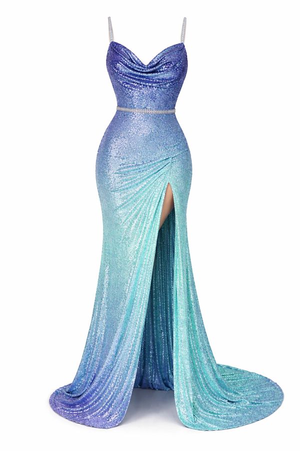 Bold ombré gown for unforgettable evenings.