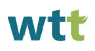 Blue and green WTT logo.
