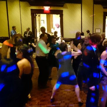 Dance floor packed with dancers