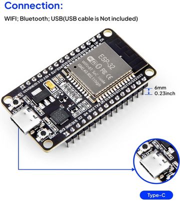 ESP32 development board with Type-C connection.