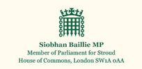 Official logo and contact details of Siobhan Baillie MP for Stroud.