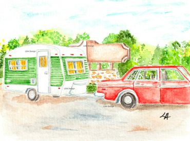 Camp Nutimik Manitoba Green trailer, Volvo