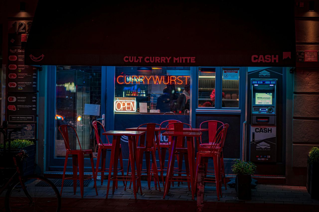 A Currywurst restaurant in Berlin
