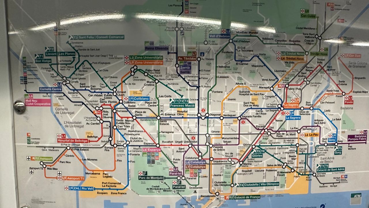 Metro Map in Barcelona Metro Map in Barcelona
