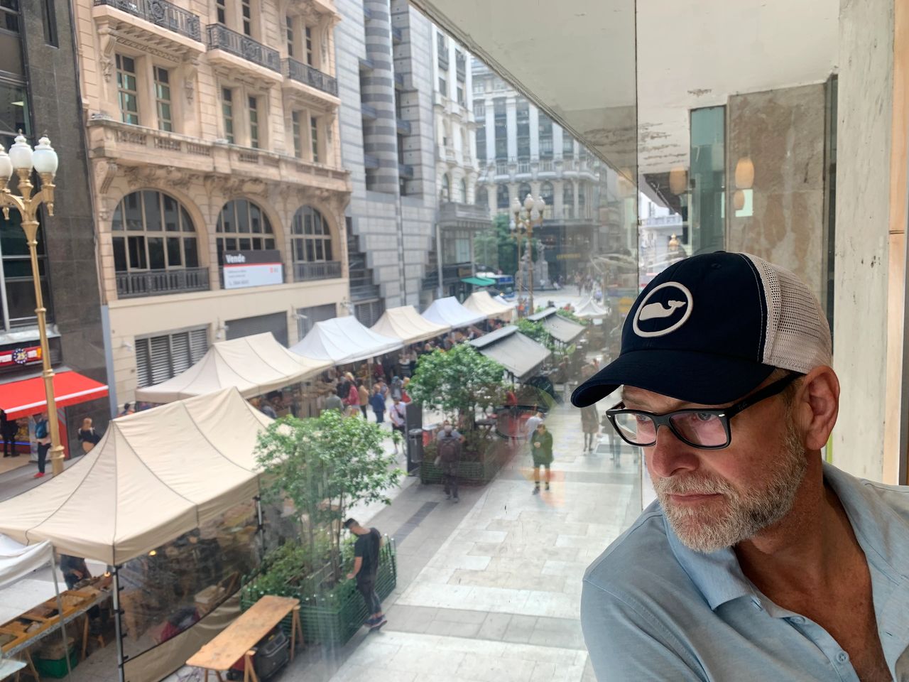 Sitting in the coffee shop looking out at Florida Street