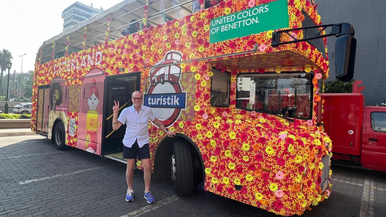 Decorated Hop On-Hop Off Bus