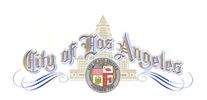 Logo of the City of Los Angeles with emblem and decorative elements.