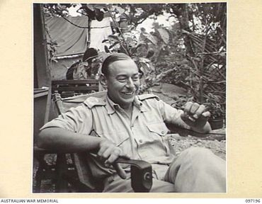 Lt Col. Clive Herbert 'Tom' Selby NX22 2/1 Fld Ambulance, Sep 1945, Cape Wom, New Guinea  AWM 097196
