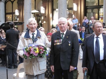 Ted Christie NX105969, Bob Fohmsbee at Battle of Crete commemoration Martin Place Sydney c.2012