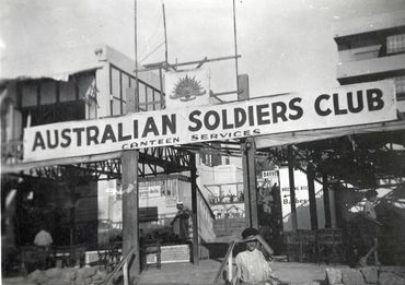 Tel Aviv Australian Soldiers Club at beach  c.1941 [State Library of Victoria FL20626481]