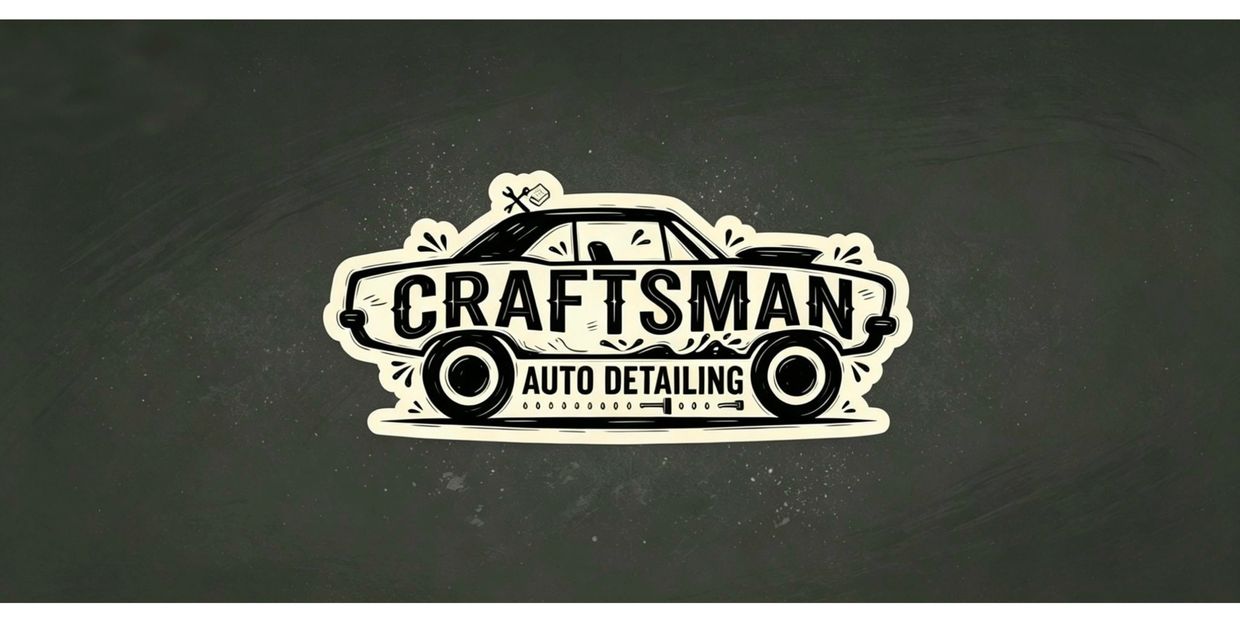 Logo of Craftsman Auto Detailing with a stylized car illustration.
