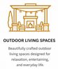 Beautiful outdoor living space with seating and greenery.