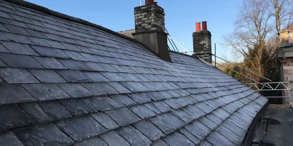 Random Burlington slate roof refurbishment, Appleby-in-Westmorland.