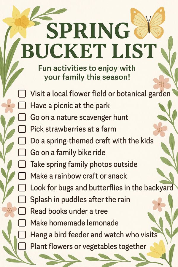 Spring Bucket List