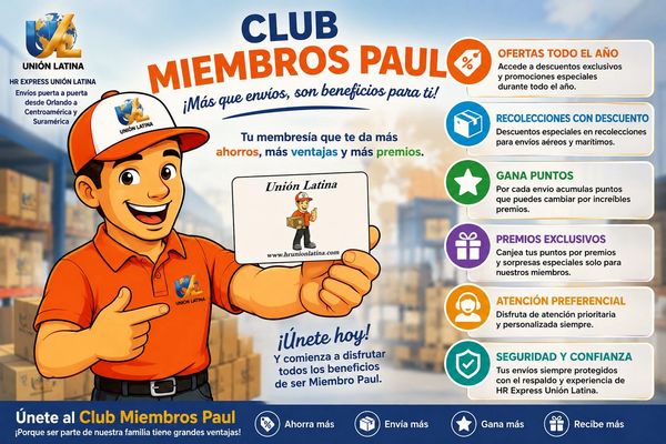 Promotional poster for Club Miembros Paul by Unión Latina with membership benefits.