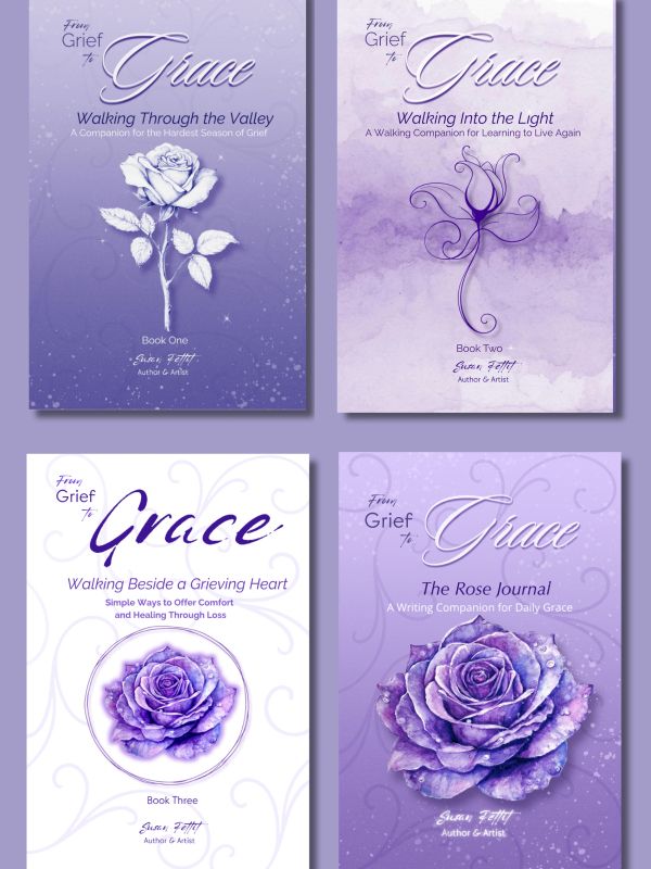 Book covers of 'From Grief to Grace' series by Susan Fetty.