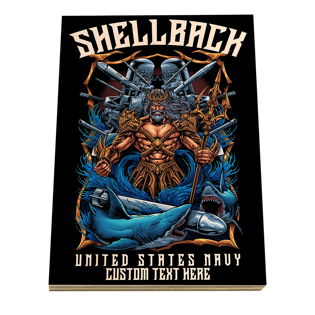 Shellback US Navy Wood Military Sign