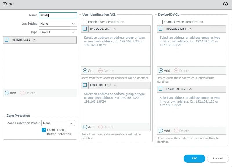 When creating a zone, make sure you have typed the name correctly and selected type L3