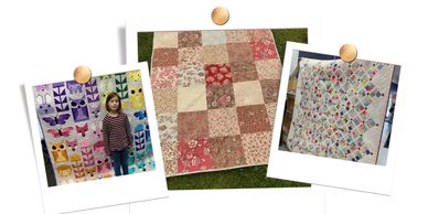 Instant photos of quilt examples