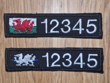 Any flag of your choosing.
Can comfortably fit 5 letters / digits on there. If any more letters / di