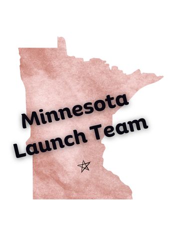 Map of Minnesota with text and star.