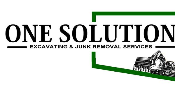 Logo for One Solution Excavating &amp; Junk Removal Services.