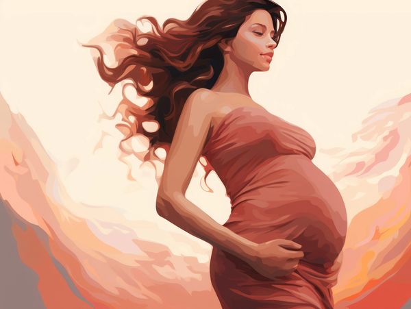 Pregnant latina woman 
