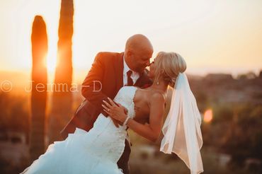 Dip the bride in the Arizona sunset