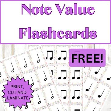 Free Music Note Value Flashcards