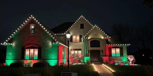 A beautiful example of Forever Lighting in the multi-color setting