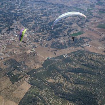 Huéscar desde el cielo. Actividades al aire libre.