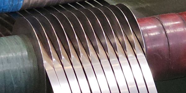 stainless steel being precision narrow slit into individual coils