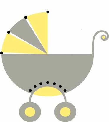 Baby carriage yard sign