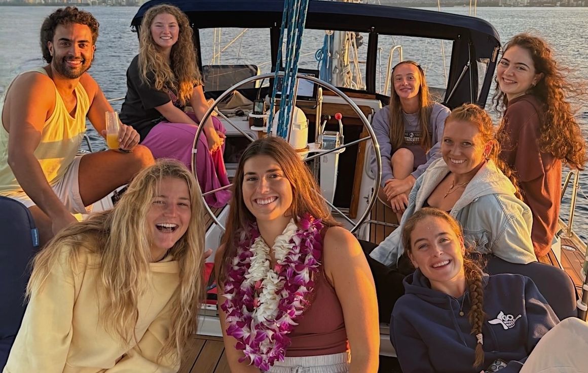 Guests enjoying Sailing Beauty off Honolulu