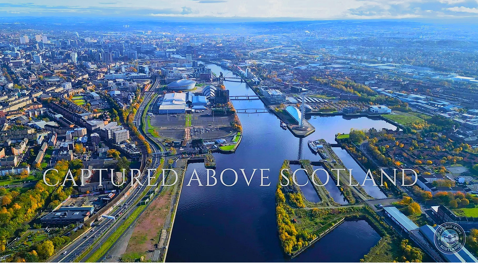 Aerial photograph of glasgow 